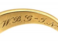 Victorian 18ct Gold Five Stone Diamond Boat Shaped Ring