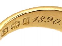 Victorian 18ct Gold Five Stone Diamond Boat Shaped Ring