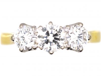 18ct Gold, Three Stone Diamond Ring