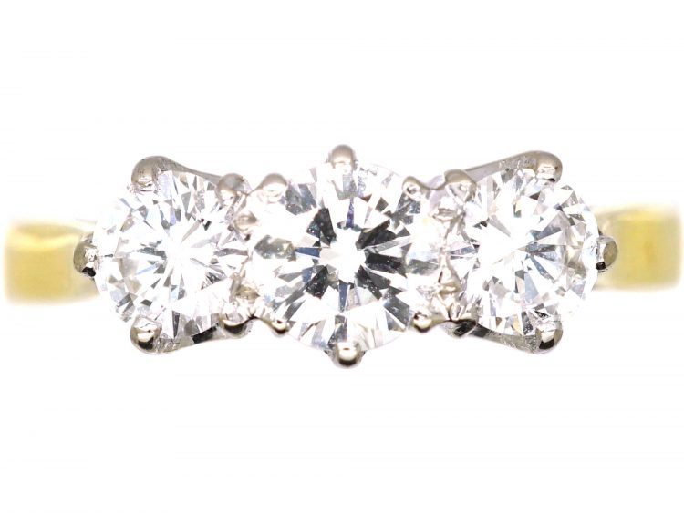 18ct Gold, Three Stone Diamond Ring
