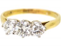 18ct Gold, Three Stone Diamond Ring