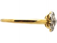 Edwardian 18ct Gold & Platinum Diamond Daisy Cluster Ring by Charles Green & Sons
