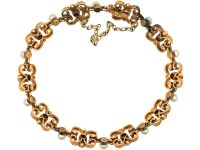 Suffragette 15ct Gold Bracelet set with Rubies, Green Garnets, Natural Pearls & Diamonds