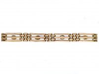 Edwardian 9ct Gold Gate Bracelet set with Opals