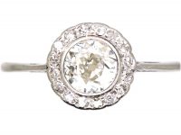 Edwardian Platinum, Diamond Cluster Ring