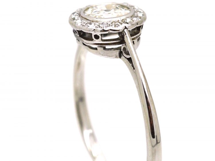 Edwardian Platinum, Diamond Cluster Ring