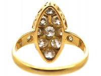 Victorian 18ct Gold Marquise Ring set with Diamonds