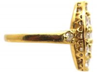 Victorian 18ct Gold Marquise Ring set with Diamonds