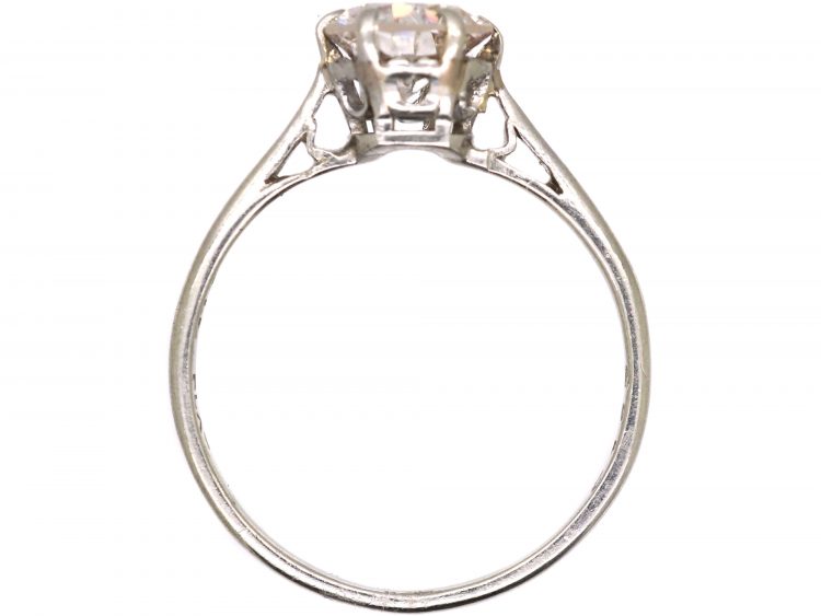 Early 20th Century Platinum Diamond Solitaire Ring