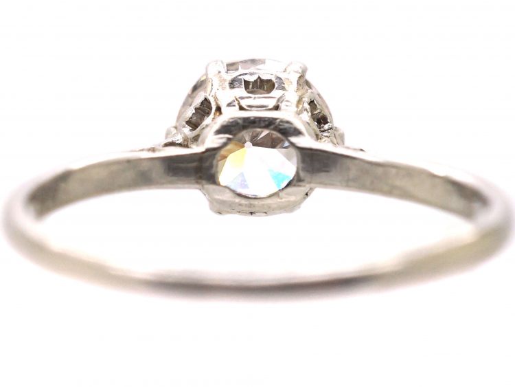 Early 20th Century Platinum Diamond Solitaire Ring