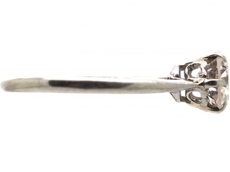Early 20th Century Platinum Diamond Solitaire Ring