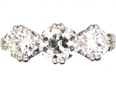 Early 20th Century, 18ct Gold & Platinum Three Stone Diamond Ring