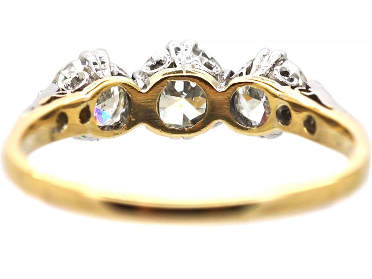 Early 20th Century, 18ct Gold & Platinum Three Stone Diamond Ring
