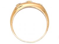 Edwardian 18ct Gold Three Stone Rub Over Diamond Ring