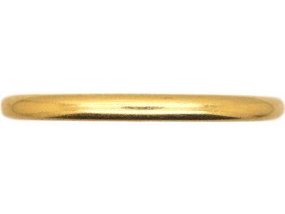 French Early 20th Century 18ct Gold Plain Bangle