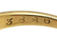 Edwardian 18ct Gold Three Stone Ring set with Green Garnets & Diamonds