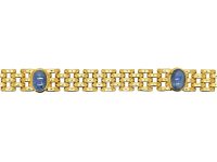 Retro 18ct Gold Bracelet set with Four Cabochon Sapphires