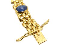 Retro 18ct Gold Bracelet set with Four Cabochon Sapphires