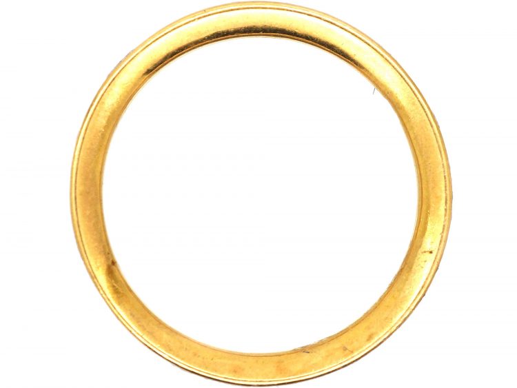 Georgian 18ct Gold & Black Enamel Mourning Ring