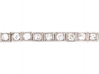 Art Deco Platinum Tennis Bracelet set with Diamonds