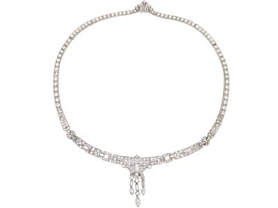 Art Deco Platinum & Diamond Necklace