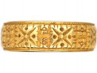 Victorian 18ct Gold Engraved Wedding Ring