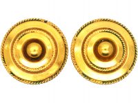 Victorian 9ct Gold Round Earrings