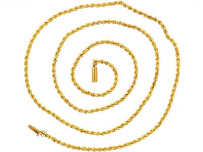 Edwardian 15ct Gold Narrow Prince of Wales Twist Chain