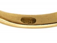 Edwardian 18ct Gold Three Row Old Mine Cut Diamond Ring by Alabaster & Wilson