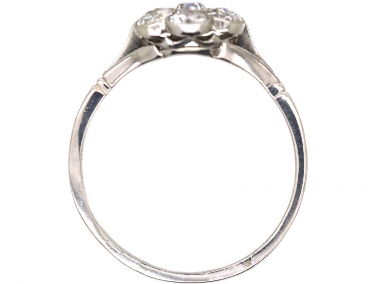 Edwardian Platinum & Diamond Daisy Cluster Ring