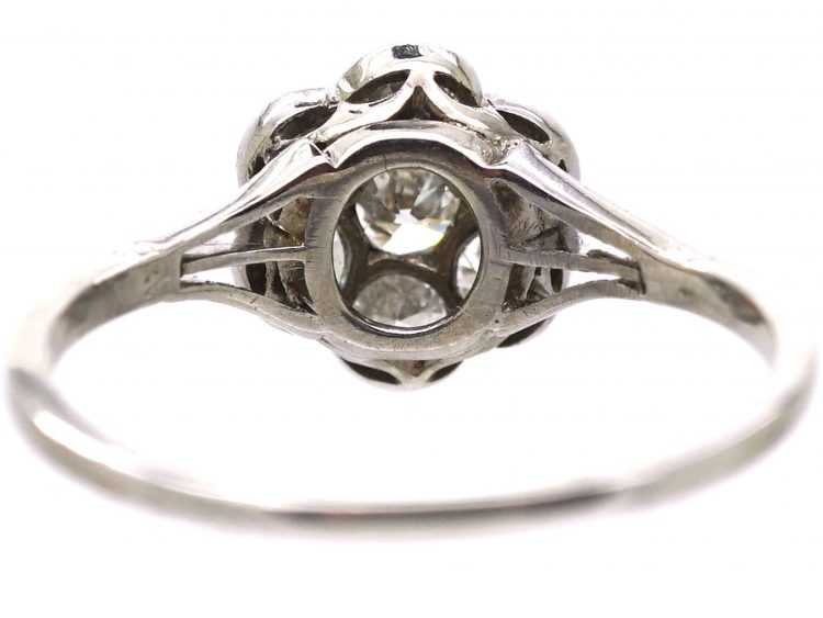 Edwardian Platinum & Diamond Daisy Cluster Ring