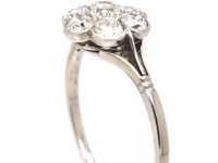 Edwardian Platinum & Diamond Daisy Cluster Ring