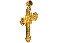 Victorian Large 18ct Gold Cannetille Cross