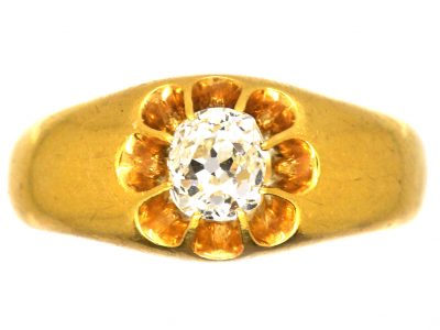 Victorian 18ct Gold Diamond Solitaire Ring