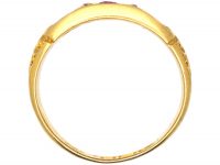 Edwardian 18ct Gold Three Stone Ruby & Diamond Ring
