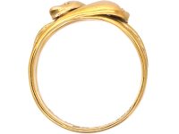 Edwardian 9ct Gold Double Snake Ring