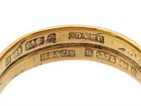 Edwardian 9ct Gold Double Snake Ring