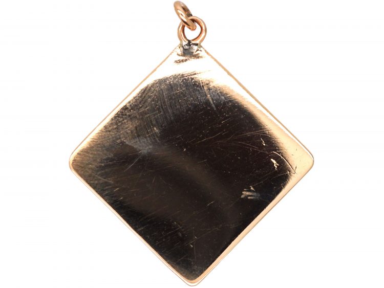 Early 20th Century 14ct Gold & Enamel Four Leaf Clover Pendant