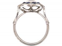 Early 20th Century Diamond & Sapphire Fancy Cluster Ring