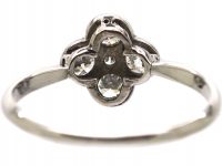 Edwardian 18ct White Gold & Platinum Diamond Cluster Ring
