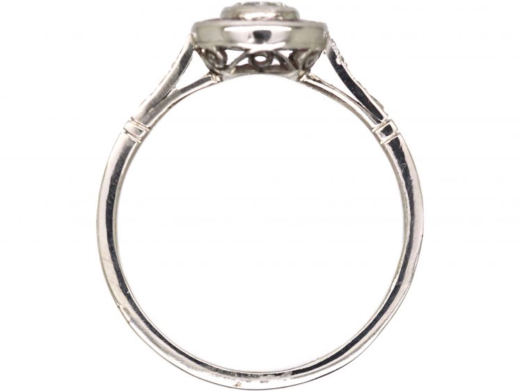 Art Deco Platinum Ruby & Diamond Target Ring