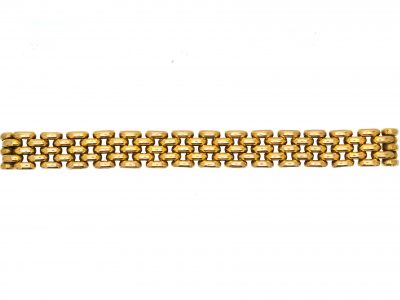 Edwardian 15ct Gold, Brick Link Bracelet