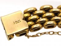 Edwardian 15ct Gold, Brick Link Bracelet
