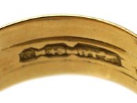 Victorian 18ct Gold Snake Ring Set With A Diamond & Rose Diamond Eyes