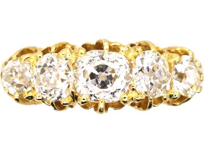 Victorian 18ct Gold Five Stone Diamond Ring