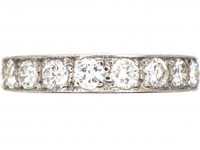 Early 20th Century Platinum Three Quarter Diamond Eternity Ring