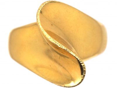 Vintage 14ct Gold Twist Ring by Hans Hansen