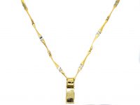 14ct Yellow & White Gold Necklace by Björn Weckström for Lapponia set with a Diamond