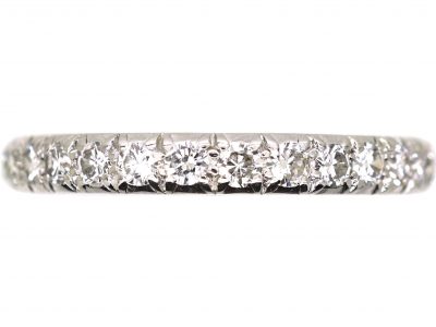Early 20th Century French Platinum Eternity Ring set with Diamonds