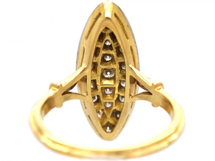 French Belle Epoque 18ct Gold Marquise Diamond Ring